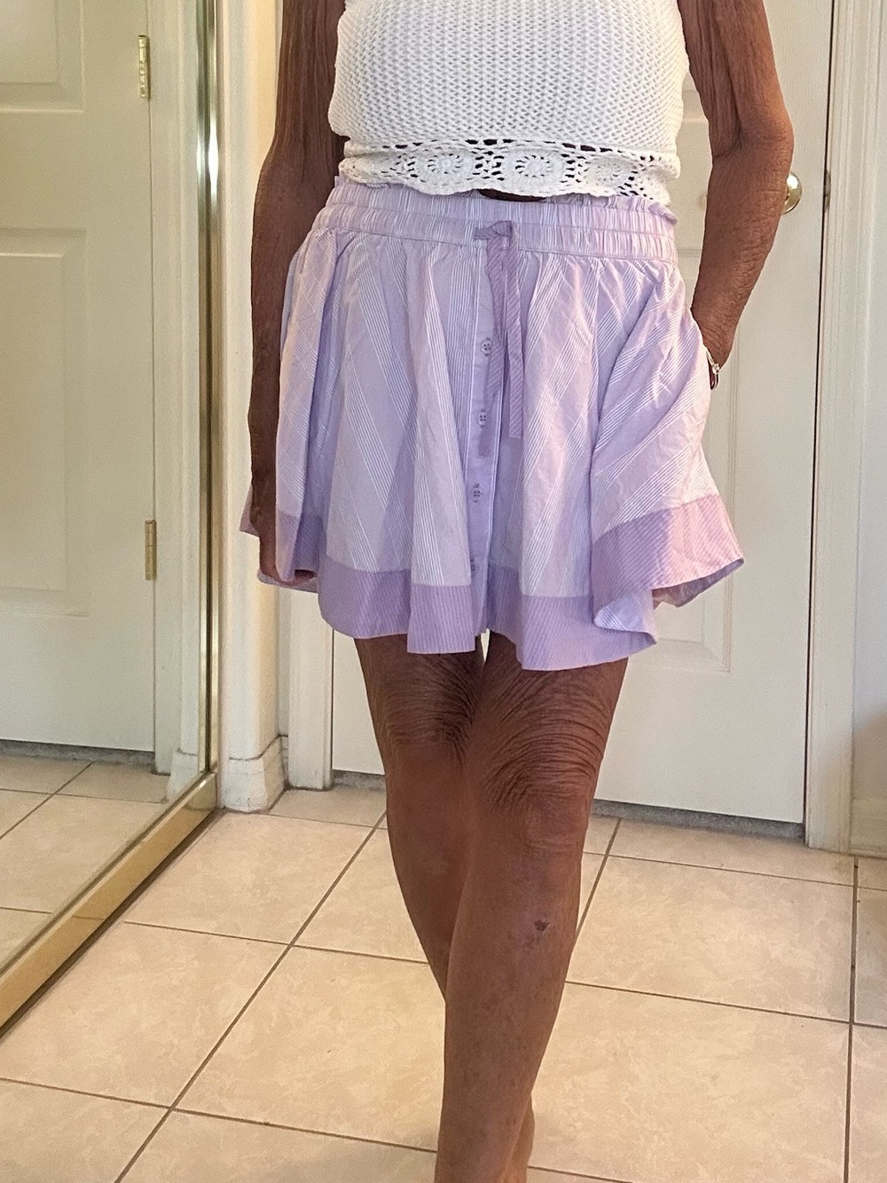 Aerie Purple Skort Boxer Style Medium Like New Side pockets.  Lilac